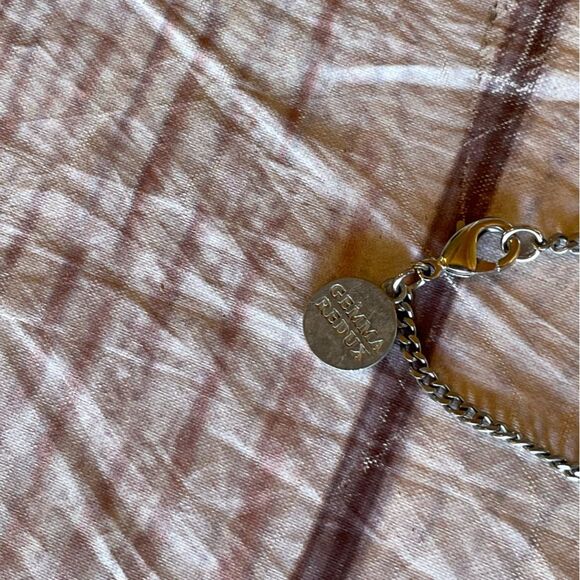 Gemma Redux Rock Crystal Chunky Chain Long Necklace As Seen on Gossip Girl Gold - Picture 4 of 5